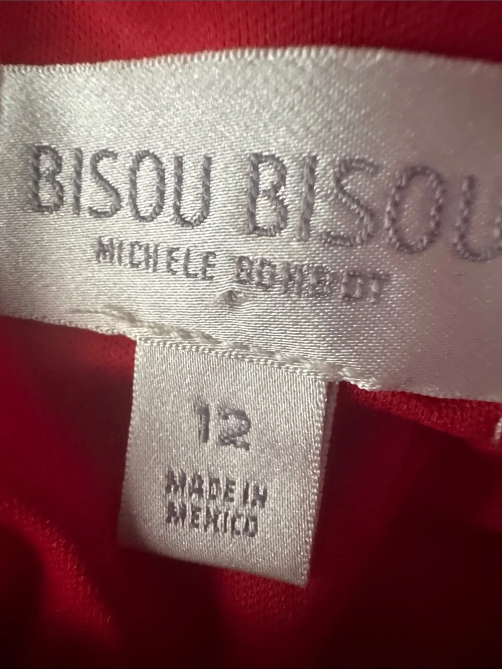 Bisou Bisou Red Midi Sheath Dress with Side Twist